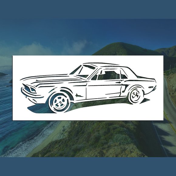 Classic Muscle Car Reusable Stencil - Picture 1 of 1